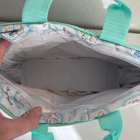Vintage 90s Diaper Bag Cudlie White Green Stars Sleeping Baby Sweet Dreams NWT - Picture 8 of 10